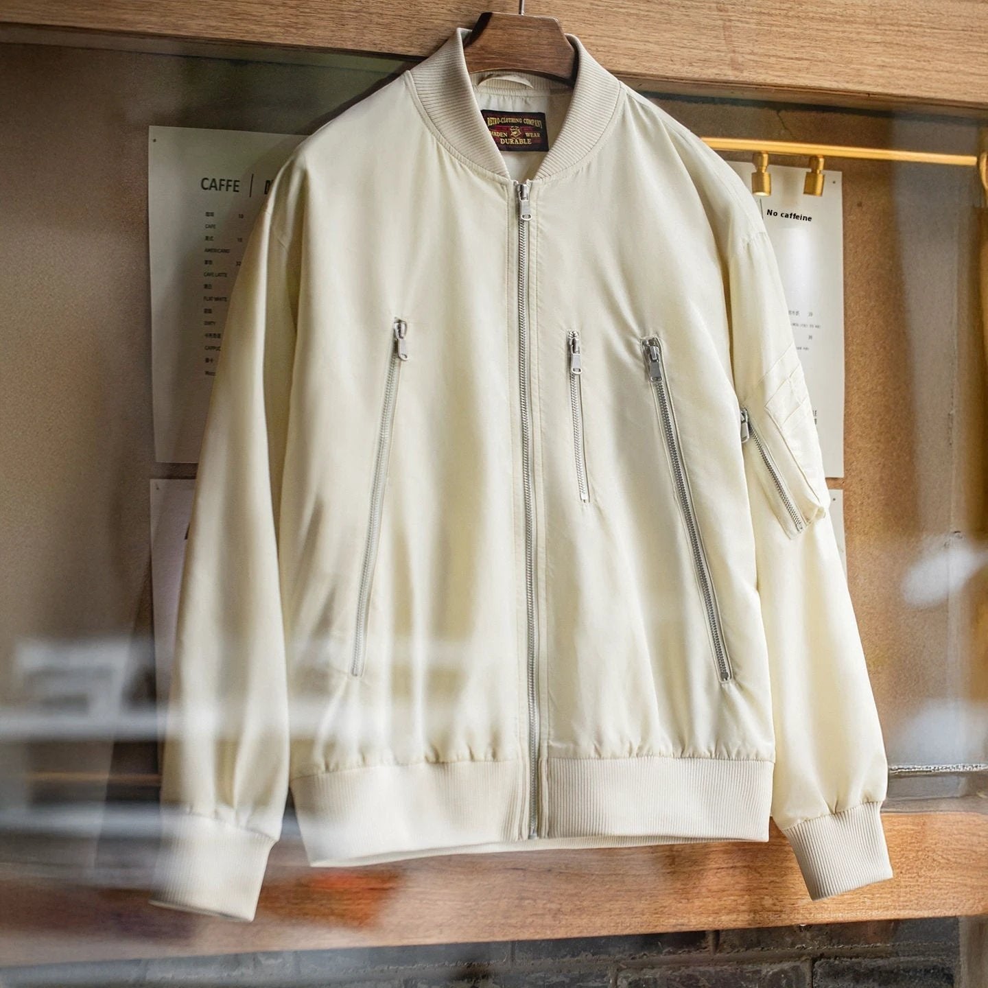 Casual Nylon Pilot Jacket by GJG Denim