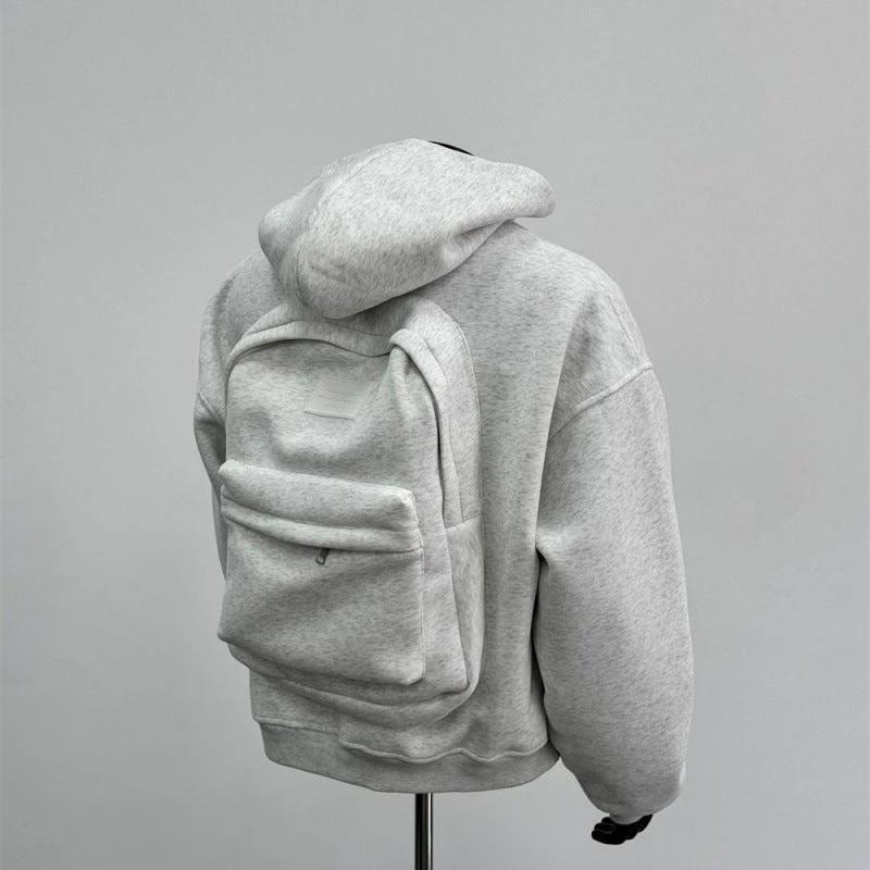 Men's Backpack Zip Up Hoodie by GJG Denim