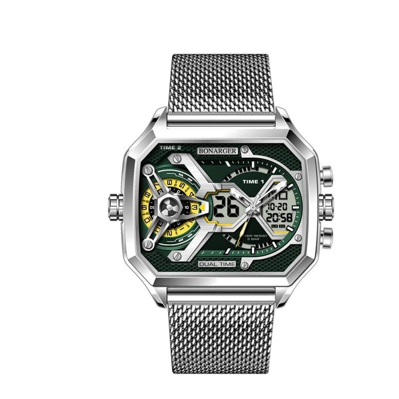 Men's Electronic Multi-functional Sports Luminous Waterproof Watch by GJG Denim