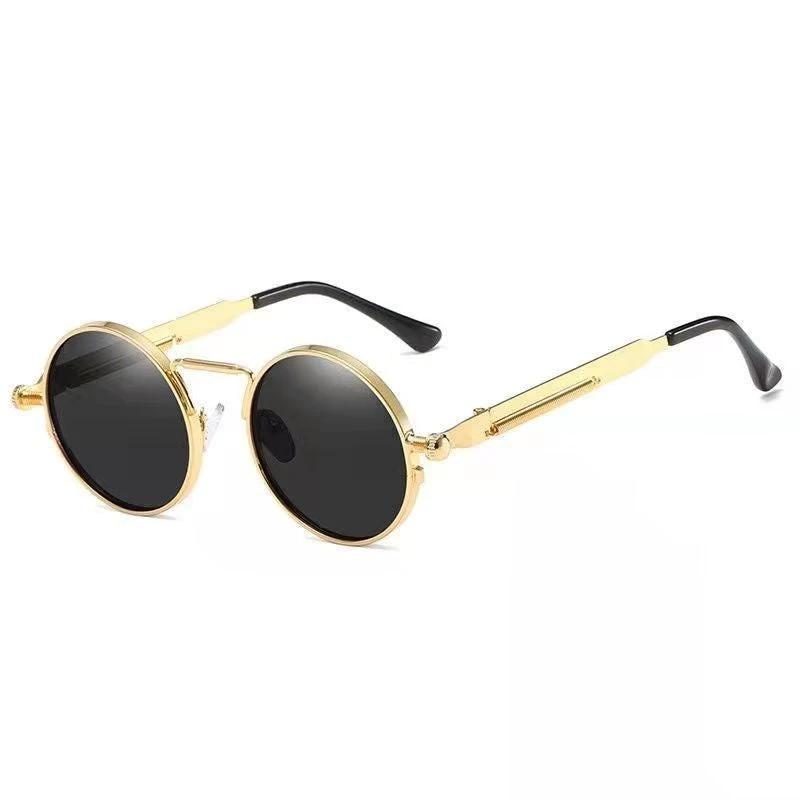 Stylish Round Steampunk Sunglasses by GJG Denim