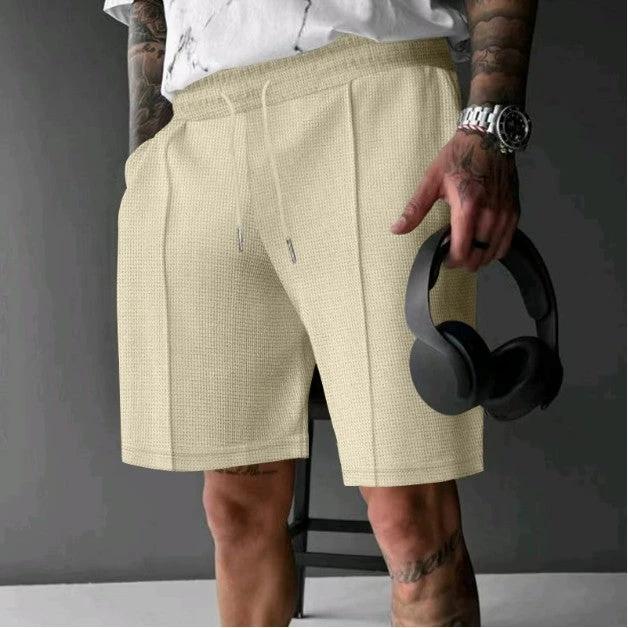 Solid Color Versatile Casual Five-point Shorts For Men by GJG Denim