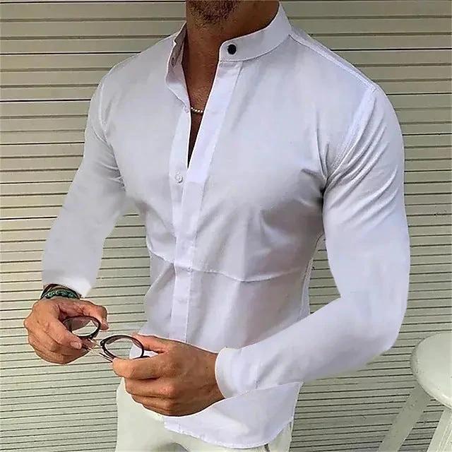 Men's Stand Up Collar Shirt by GJG Denim