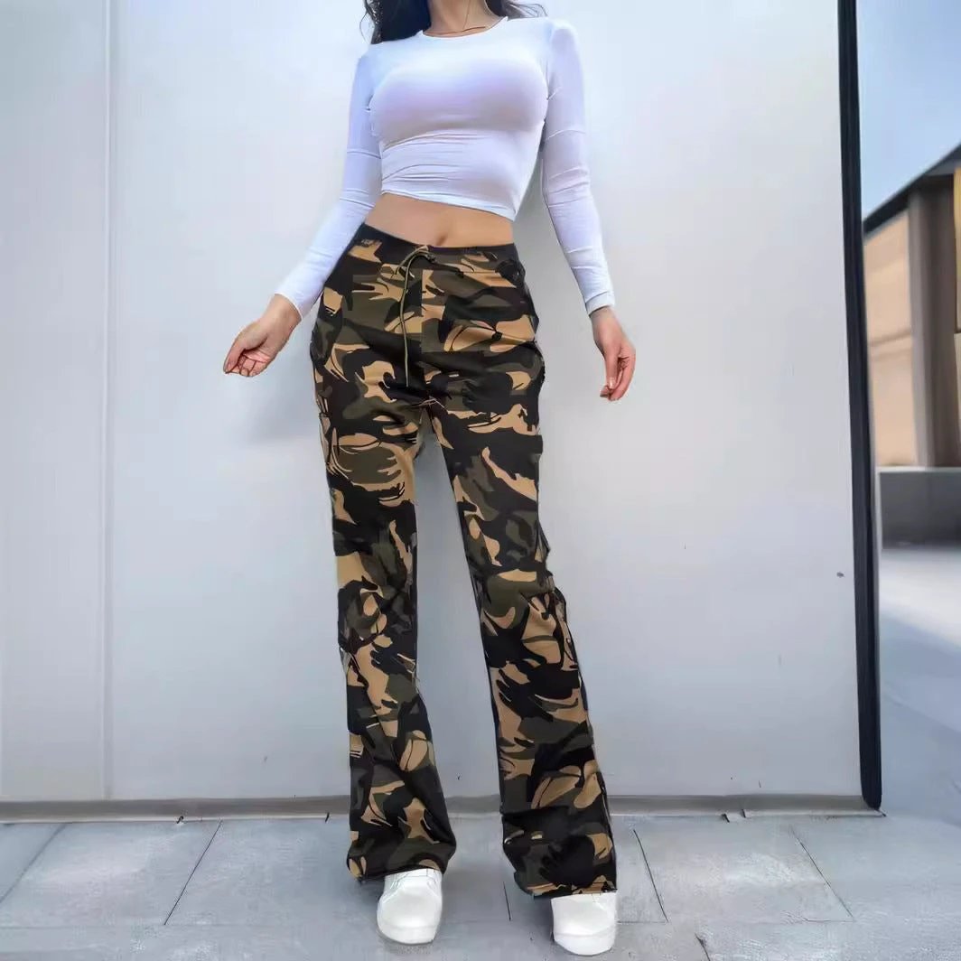 Split Trousers Street Trend Women's Casual Pants by GJG Denim
