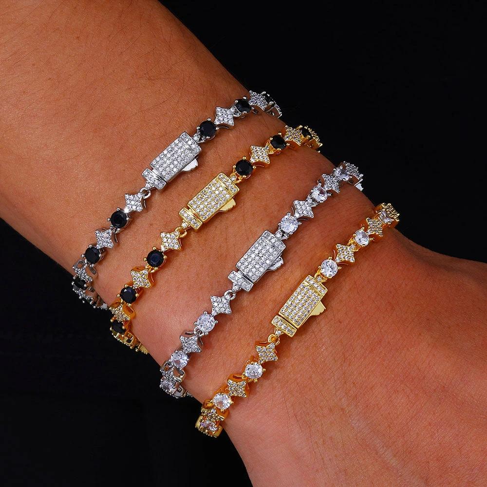 Men's Star Zircon Bracelet by GJG Denim