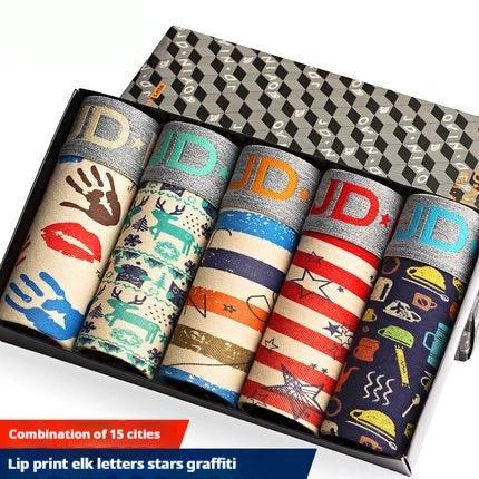 Men's Cotton Printed Breathable Boxers by GJG Denim