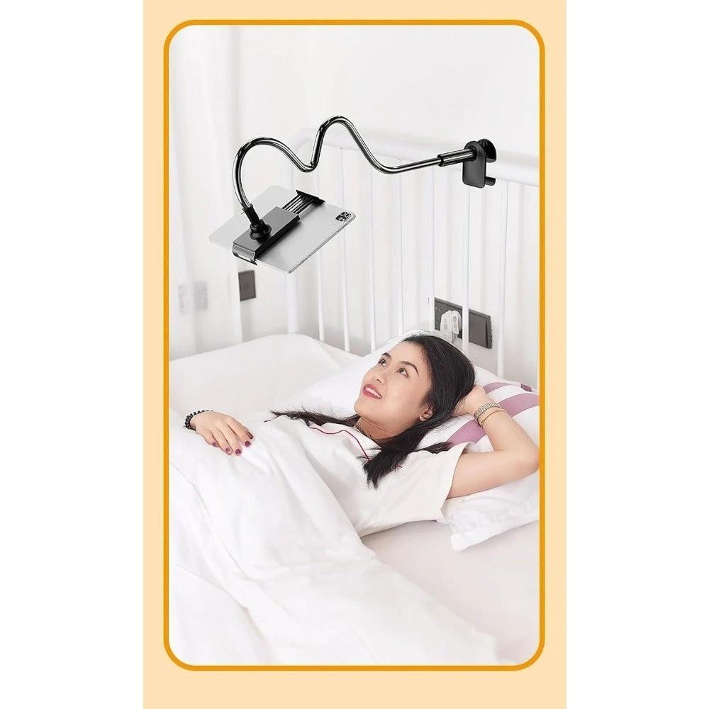 Updated Gooseneck Tablet Holder Stand For Bed 39.4inch Adjustable Flexible Arm Tablets Mount Clamp On Table by GJG Denim