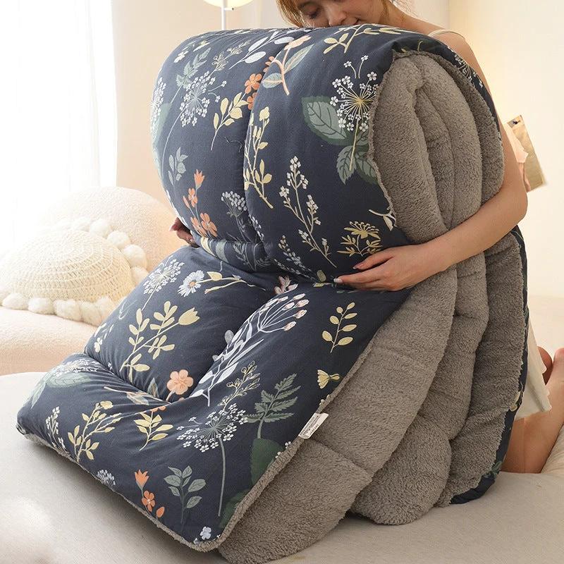 Lambswool Quilt Winter Thickened Cotton Quilt by GJG Denim