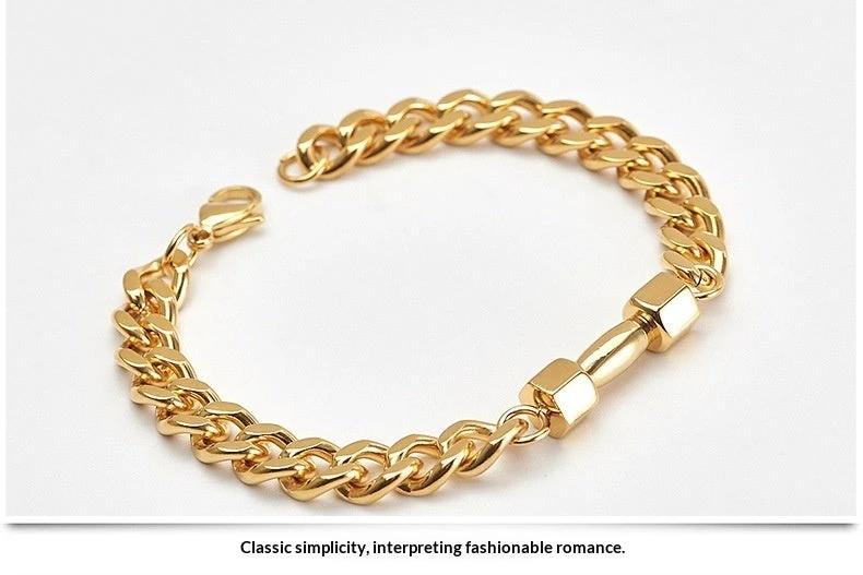 Men's Dumbbell Titanium Steel Bracelet by GJG Denim
