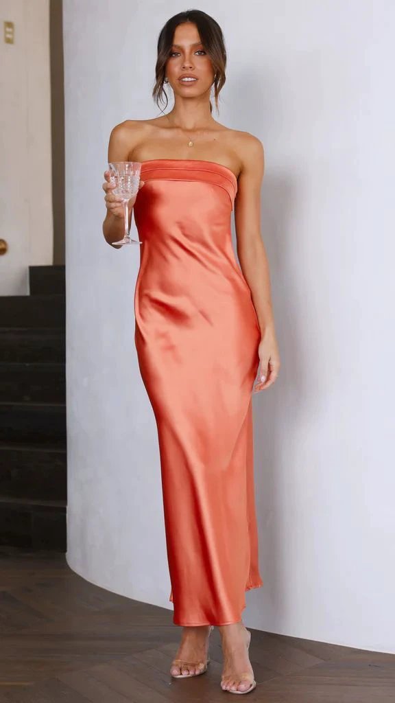 Summer Tube Top Long Dress With Backless Design INS Fashion Flowers Print Party Evening Dresses For Women by GJG Denim
