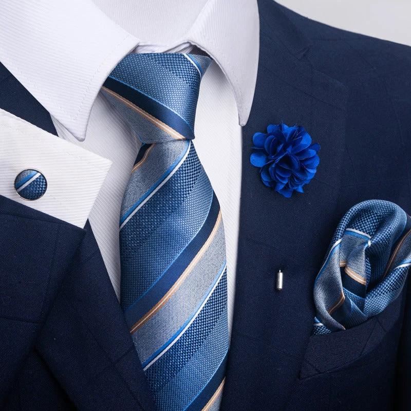 Men's Tie and Pocket Square Combo by GJG Denim