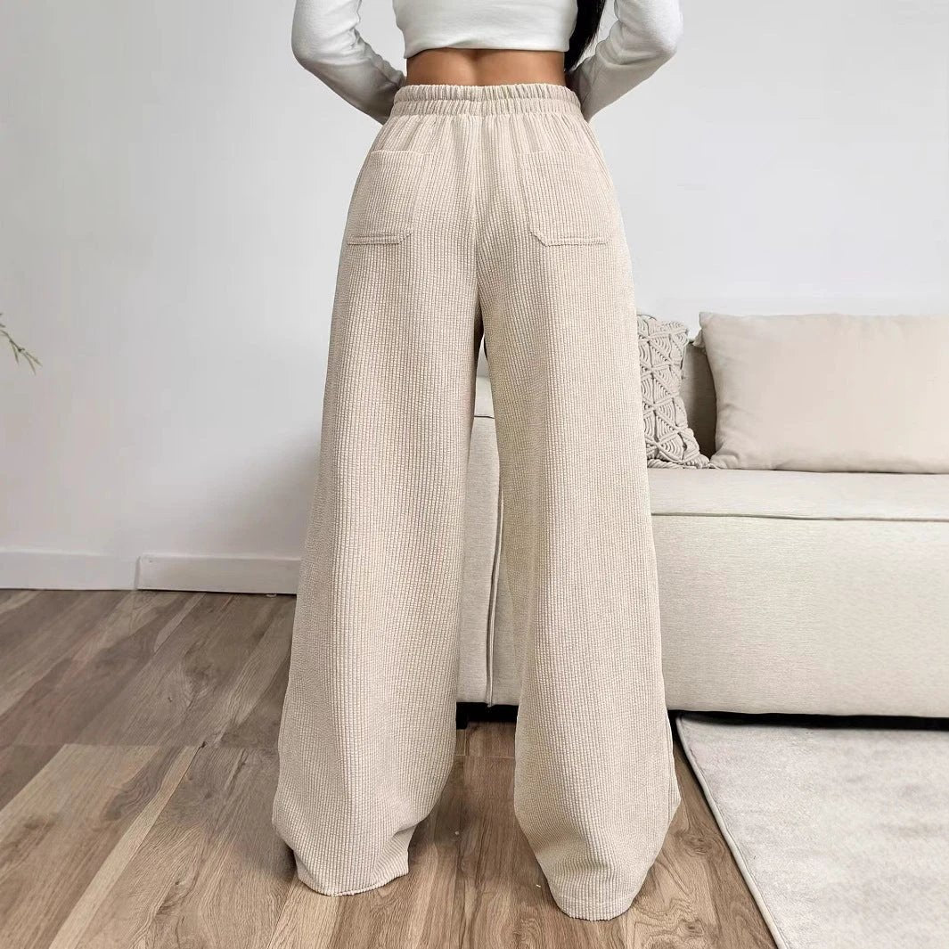 Women's Straight-Leg Lace-Up Casual Pants by GJG Denim