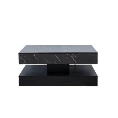 6.93IN High LED Coffee Table,Modern Coffee Table For Living Room,Living Room Tables,Large Living Room Furniture,LED Lights by GJG Denim