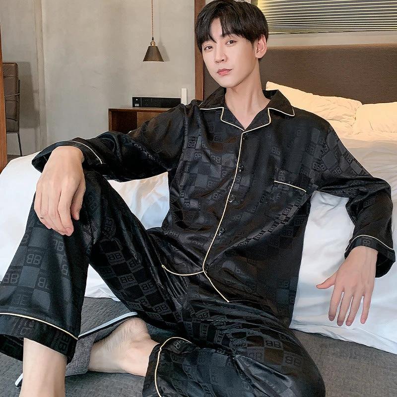 Men's Long Sleeve Pajamas by GJG Denim