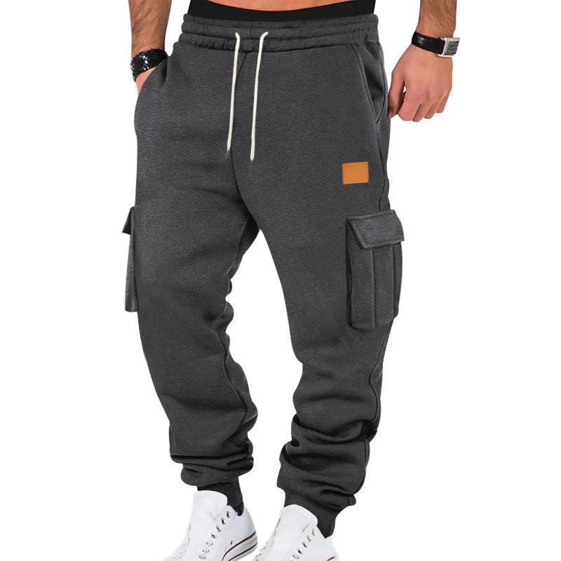 Men's Sports Multi-pocket Cargo Sweatpants by GJG Denim