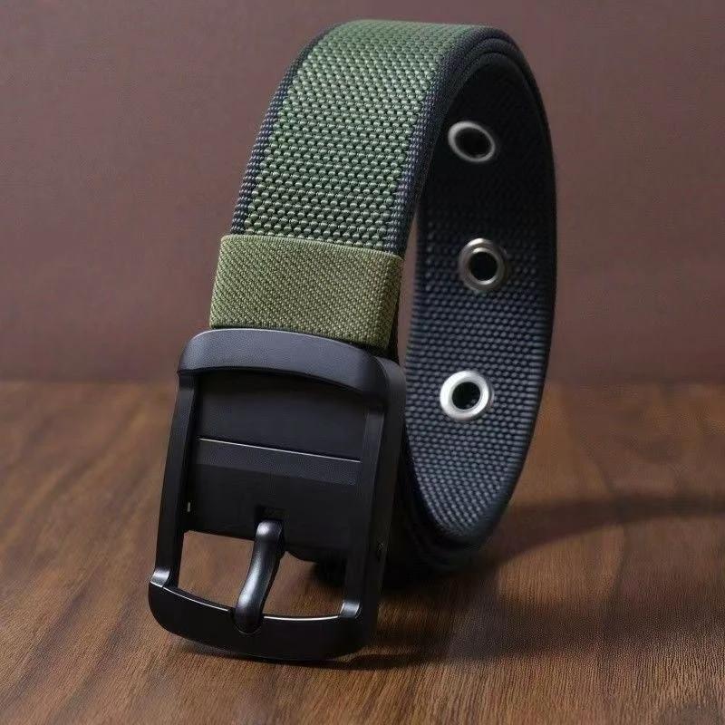 Men's Nylon Belt With A Double-sided Pin Buckle by GJG Denim