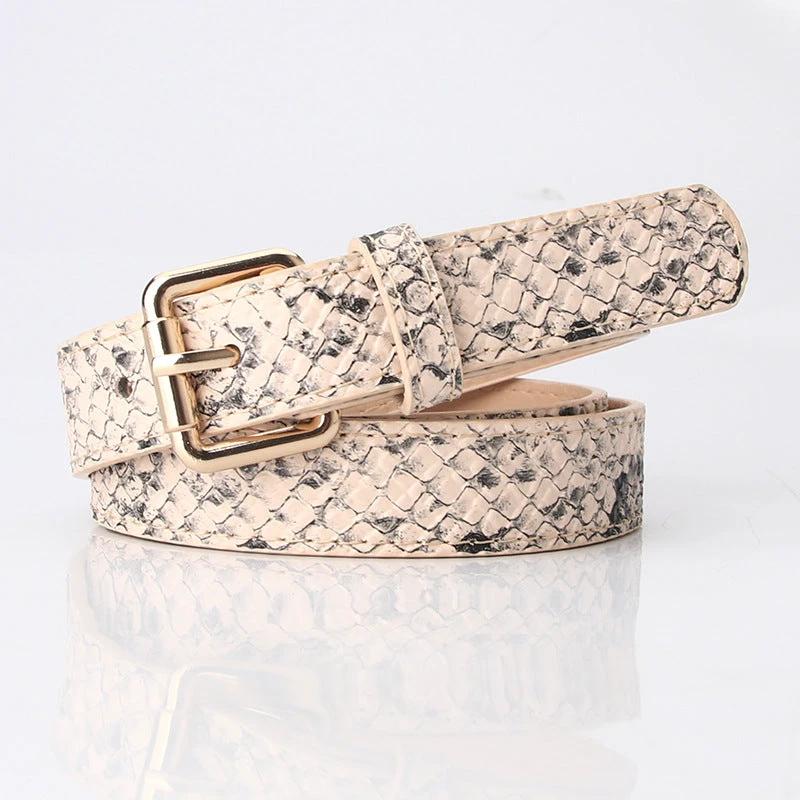 Women's Simple Pu Korean Style All-matching Trendy Fashion Belt by GJG Denim