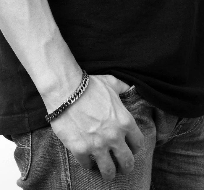 Titanium Steel Bracelet For Men by GJG Denim