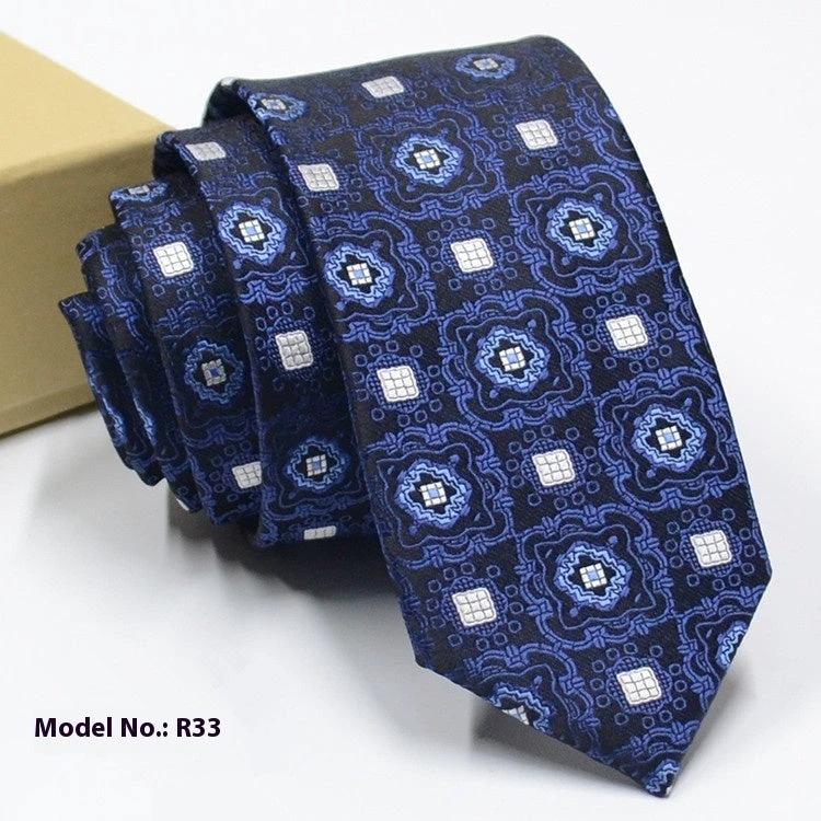 Men's Fashion Exquisite Jacquard Tie by GJG Denim