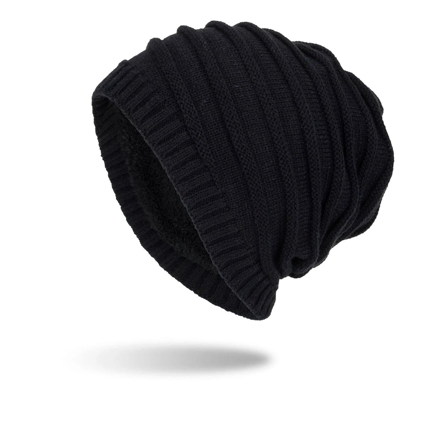 Men's Plush Warm Knit Ear Guards Beanie by GJG Denim