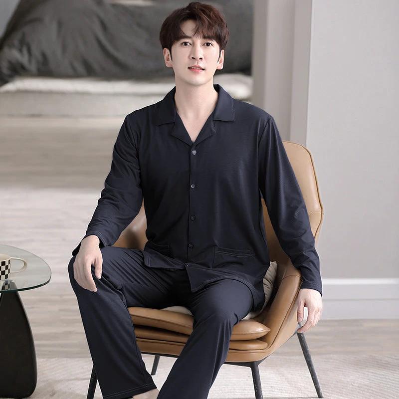 Men's Long Sleeve Casual Pajamas by GJG Denim