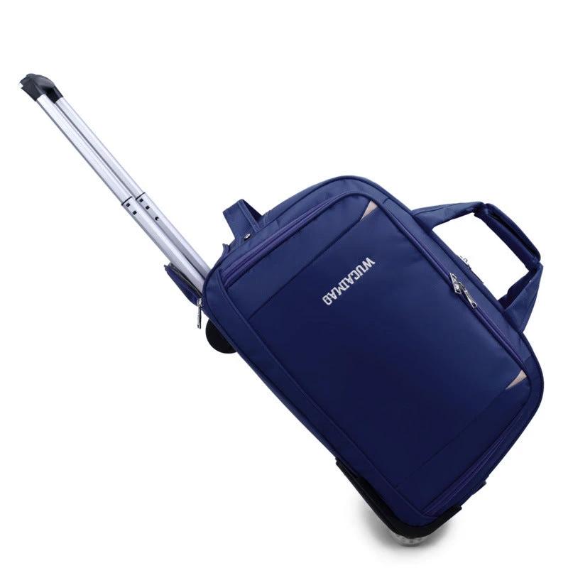 Men's Oxford Cloth Trolley Bag Leisure Travel Folding Luggage by GJG Denim