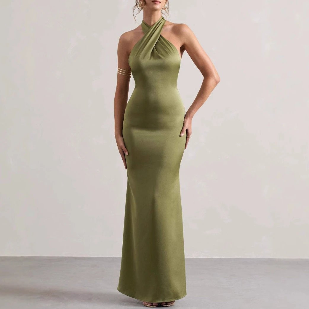 Halter Slim Fit Dress by GJG Denim
