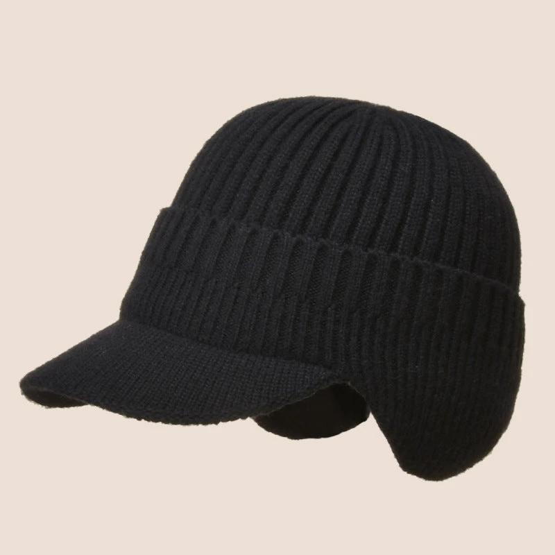 Men's Warm Ear Protection Knitted Beanie Hat by GJG Denim