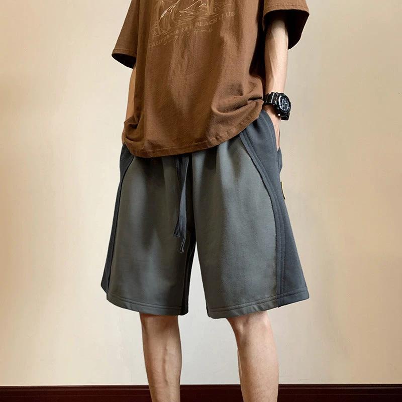 Loose American Retro 56 Points Sports Shorts Men by GJG Denim