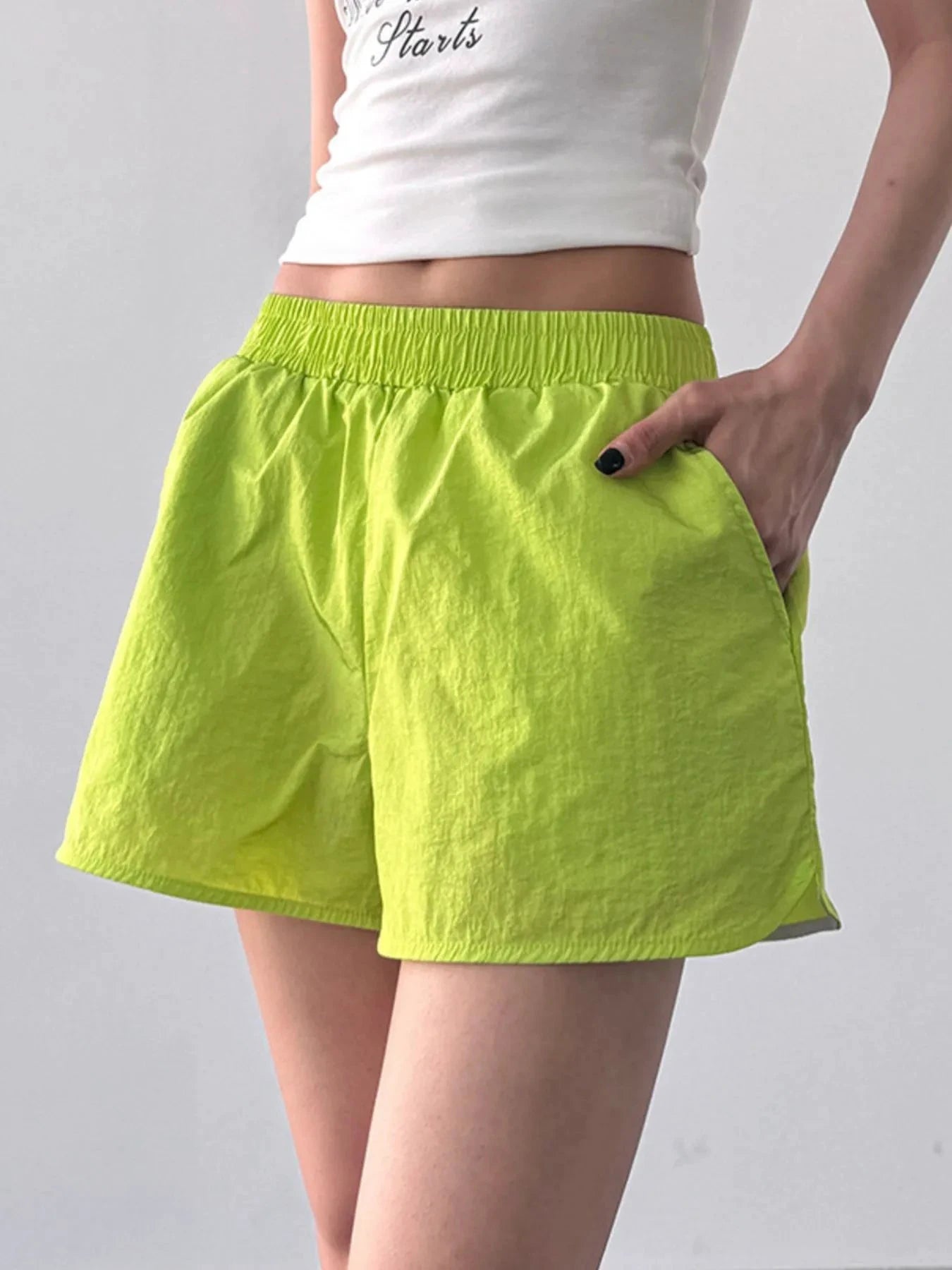 Elastic Waist Active Shorts by Lady Ros