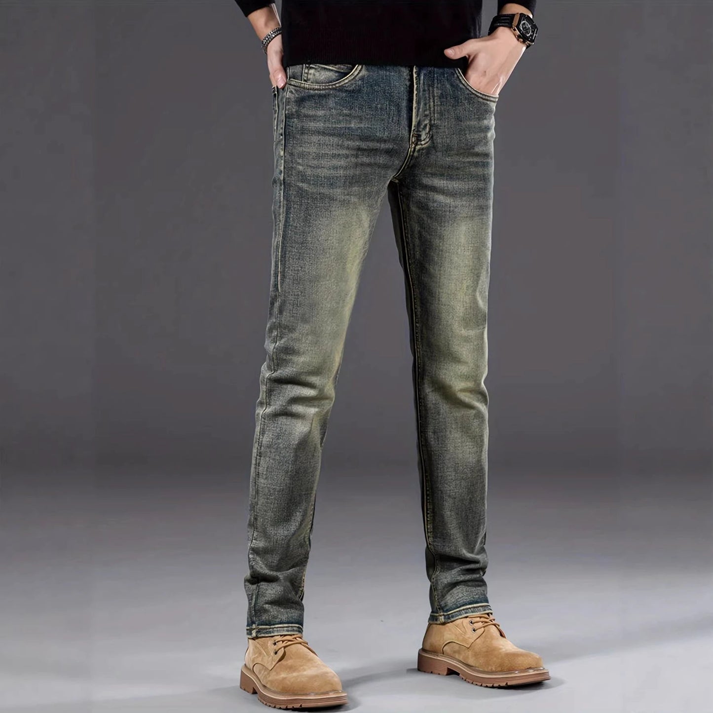 Men's Casual Skinny Jeans by GJG Denim