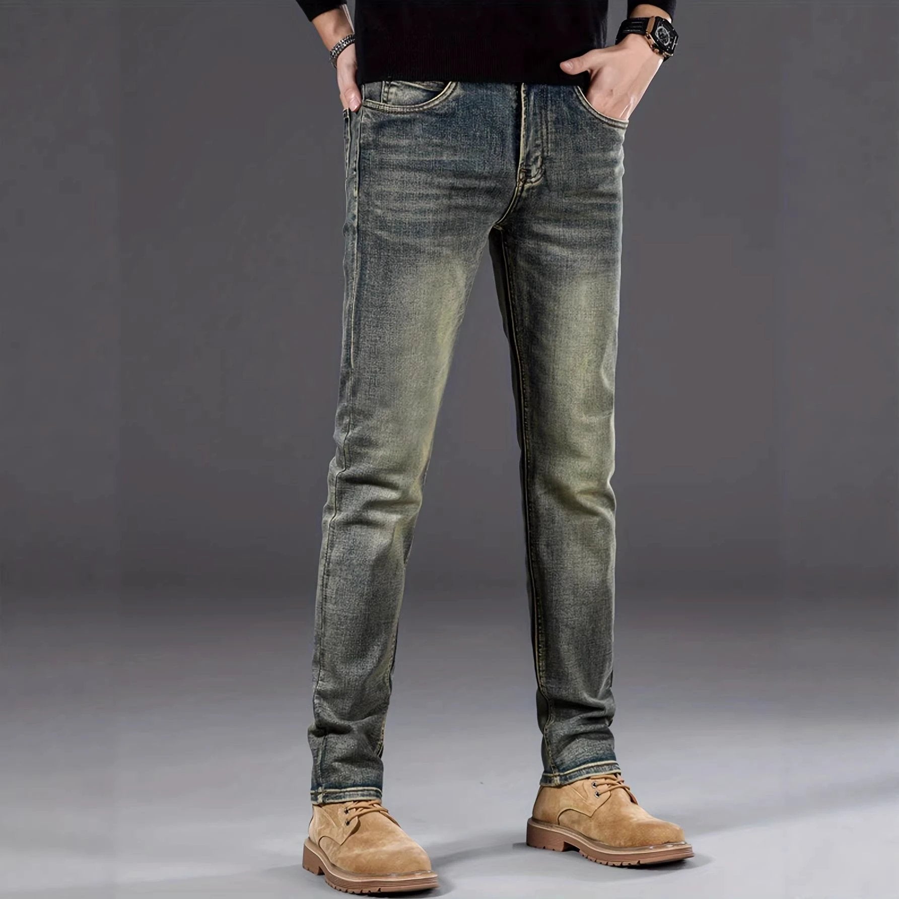 Men's Casual Skinny Jeans by GJG Denim