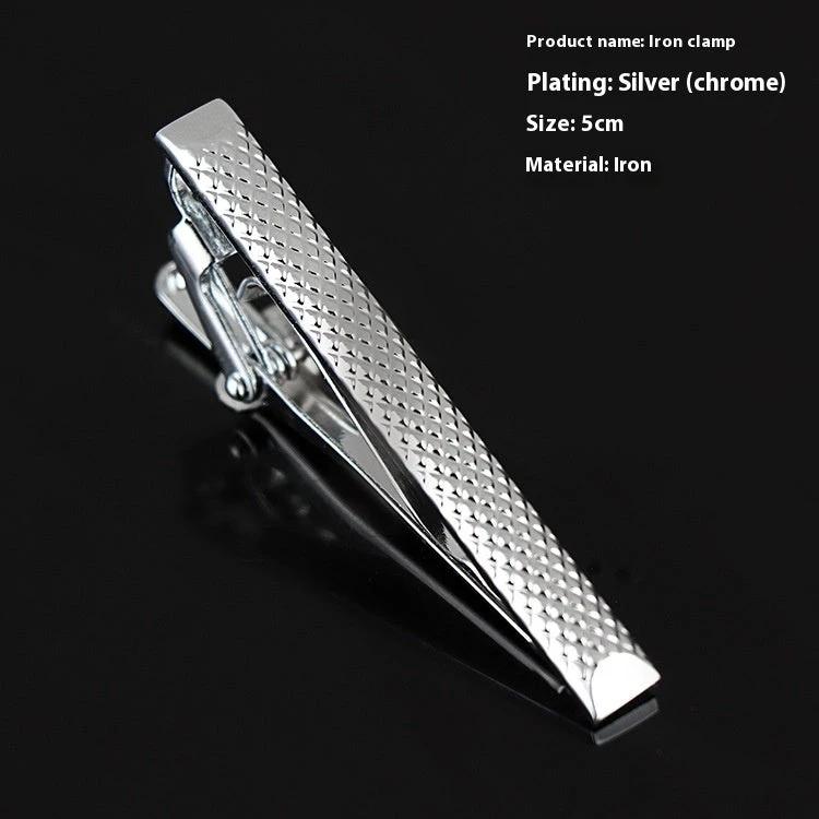Men's Business Silver Simple Fashion Short Tie Clip by GJG Denim
