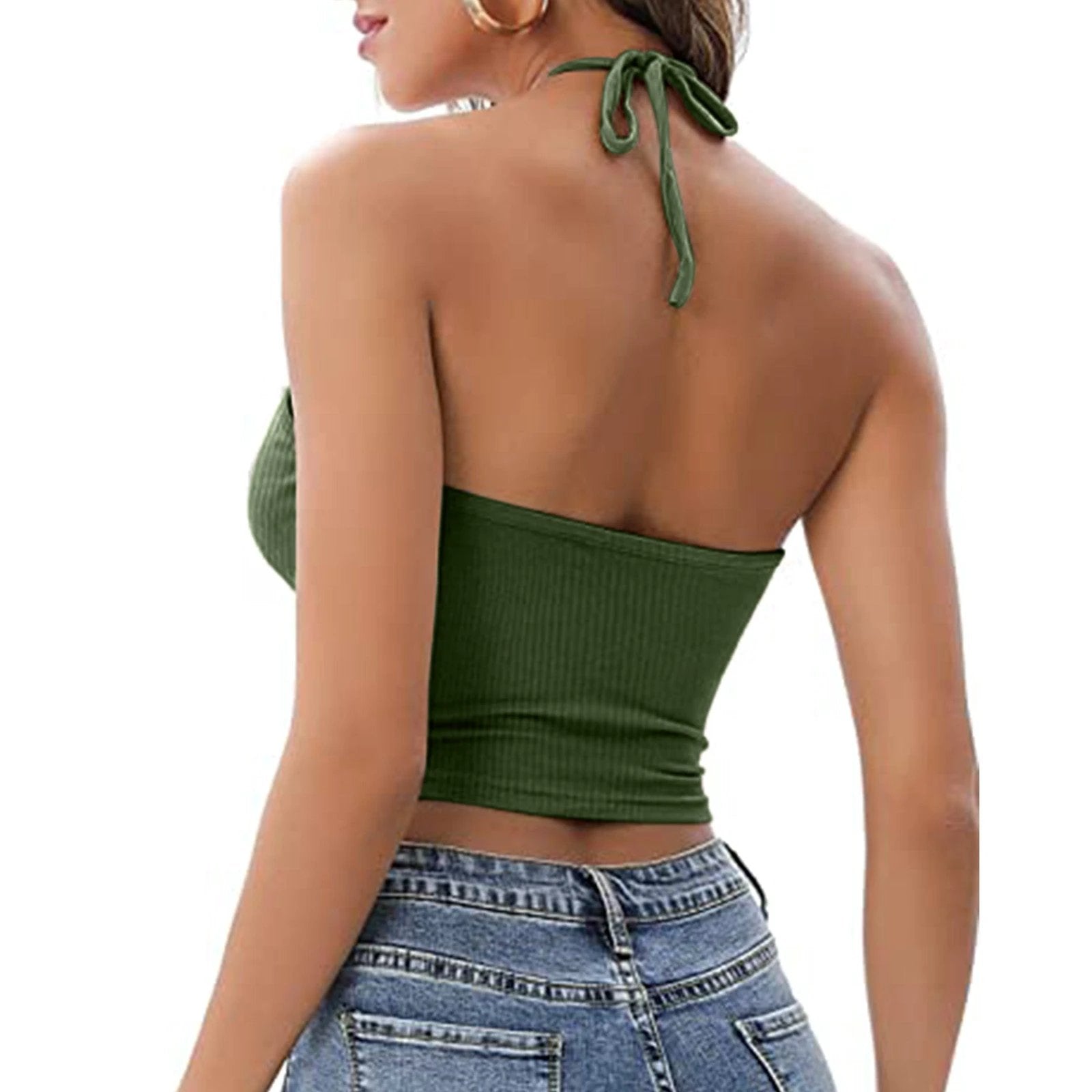 Camisole Halter Vest Women Summer Sexy Hollow Tops by GJG Denim