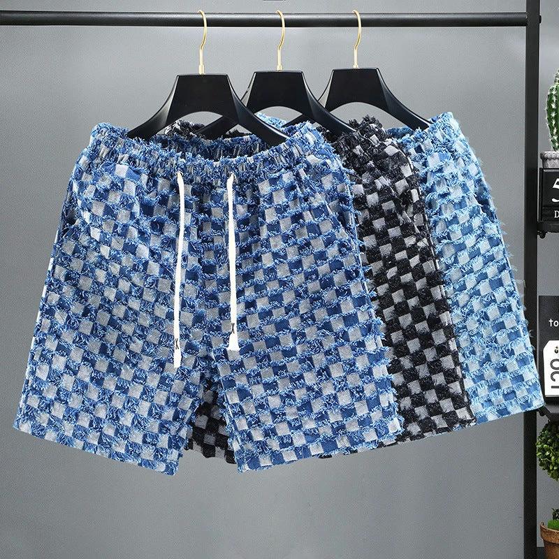 Plus-sized Plus Size Men's Summer Loose Shorts by GJG Denim