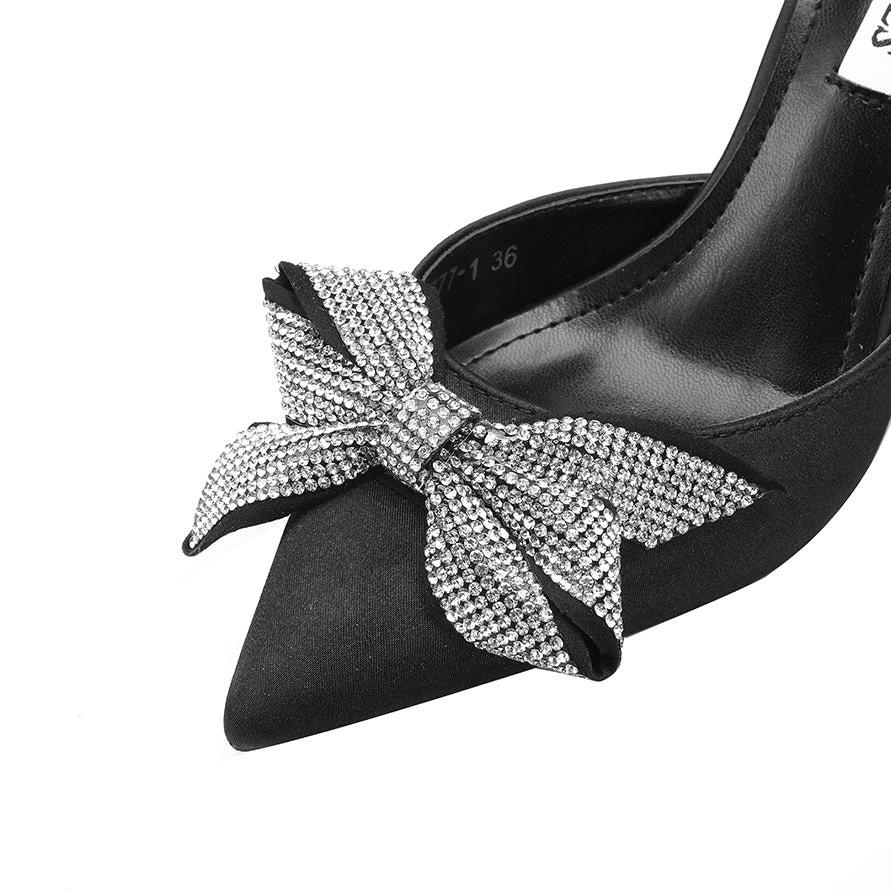 Pointed Toe Pumps Bow Sandals by GJG Denim