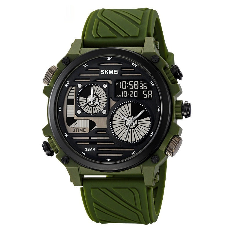 Men's Outdoor Exploration Multi-Function Waterproof Silicone Paracord Watch by GJG Denim