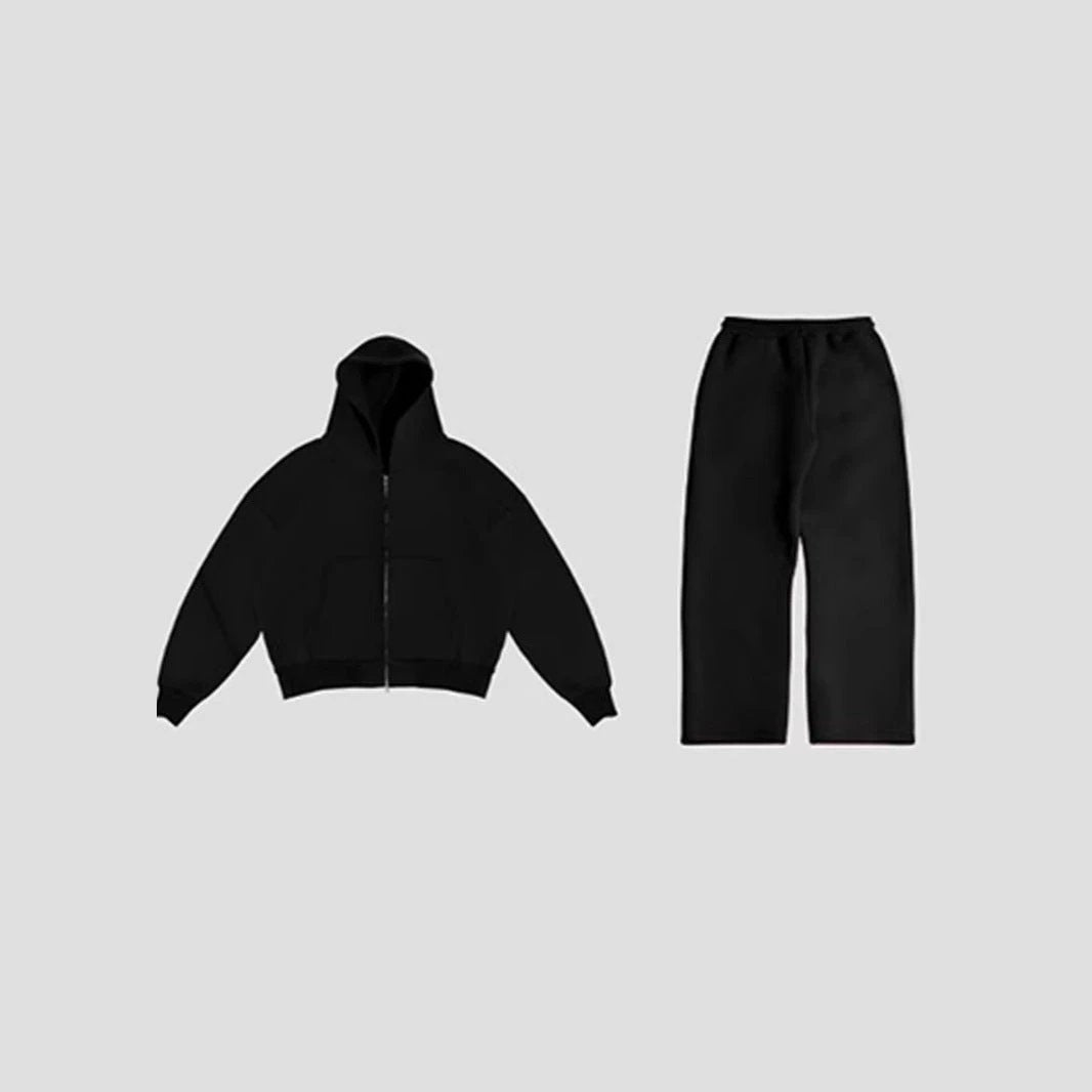 Retro Sports Casual Hoodie Leisure Suit by GJG Denim