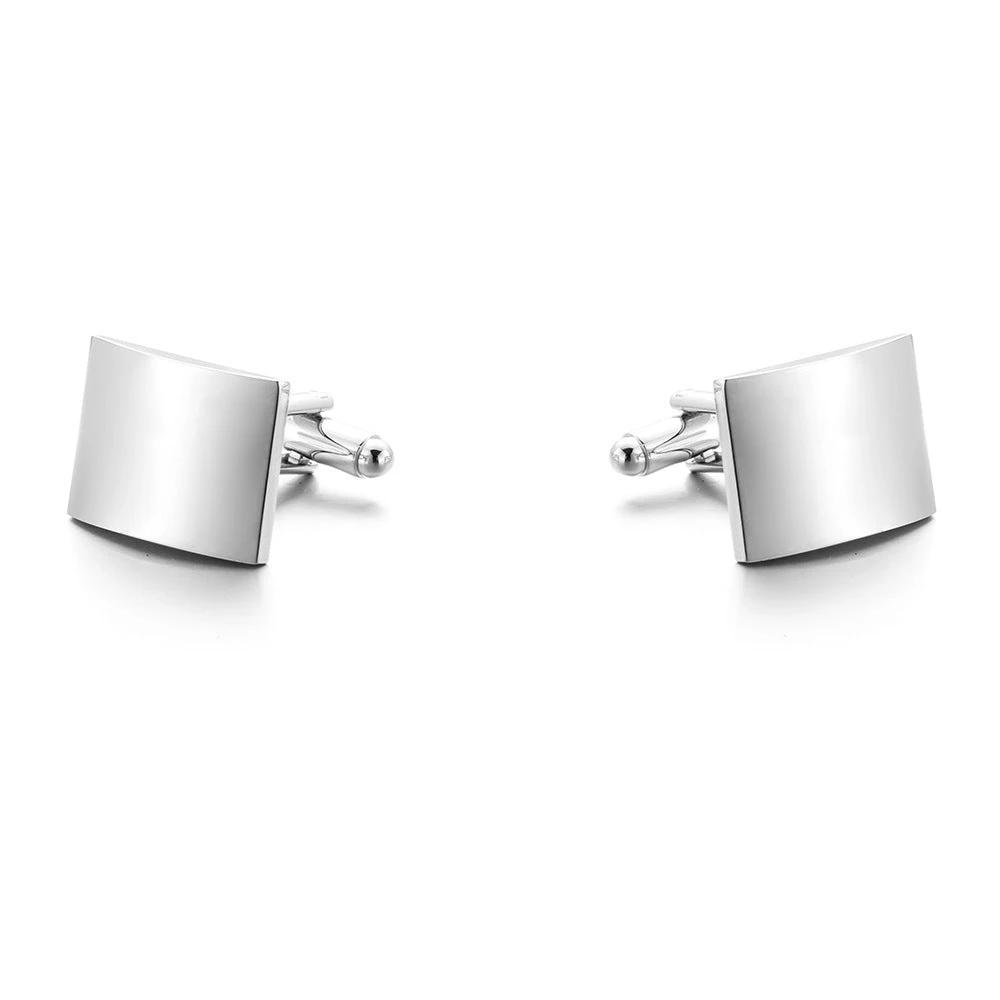 Men's High Quality Plain Glossy Cufflinks by GJG Denim