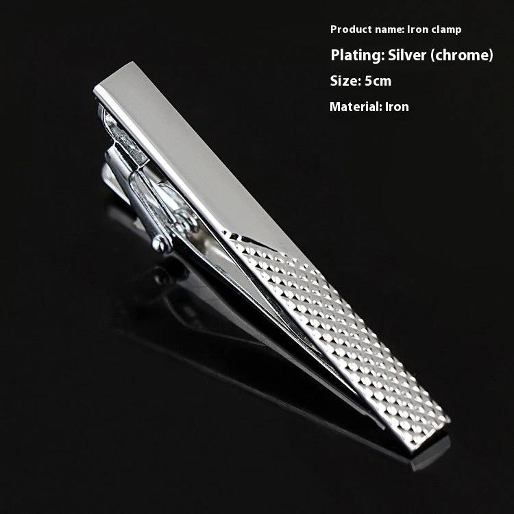 Men's Business Silver Simple Fashion Short Tie Clip by GJG Denim