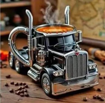 Durable Semi Truck Handcrafted Coffee Cup by GJG Denim