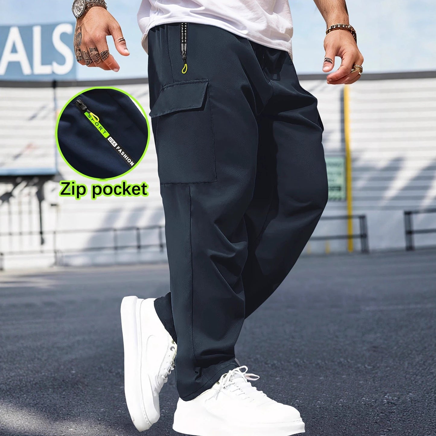 Breathable Cargo Pants For Men by GJG Denim