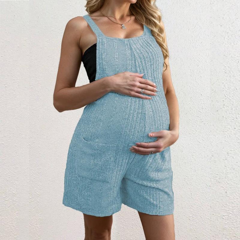 European And American Pregnant Women Overalls Shorts Maternity Clothes by GJG Denim