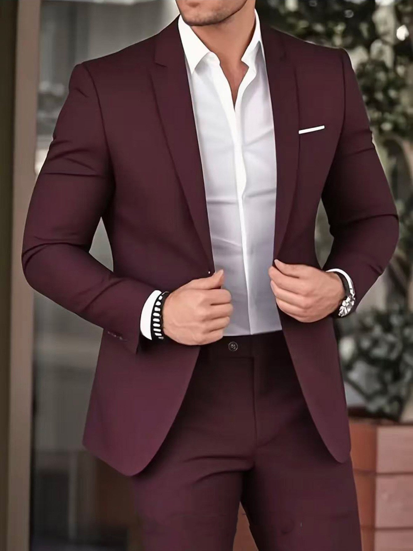 Elegant Banquet Slim-Fit Fashionable Suit For Men by GJG Denim