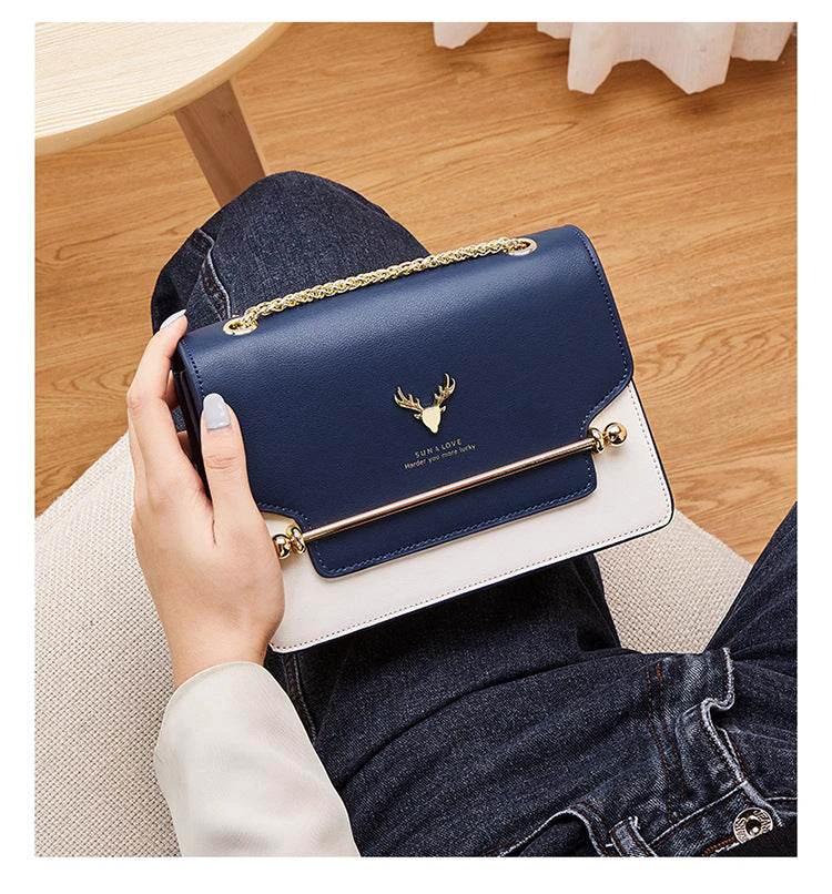 Fashion Texture Shoulder Bag Deer Head Crossbody by Zara-Craft