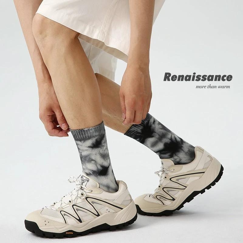 Men's Renaissance Original Tube Socks Simple Letters by GJG Denim
