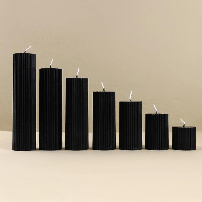 Black Cylinder Aromatherapy Soy Candles by GJG Denim