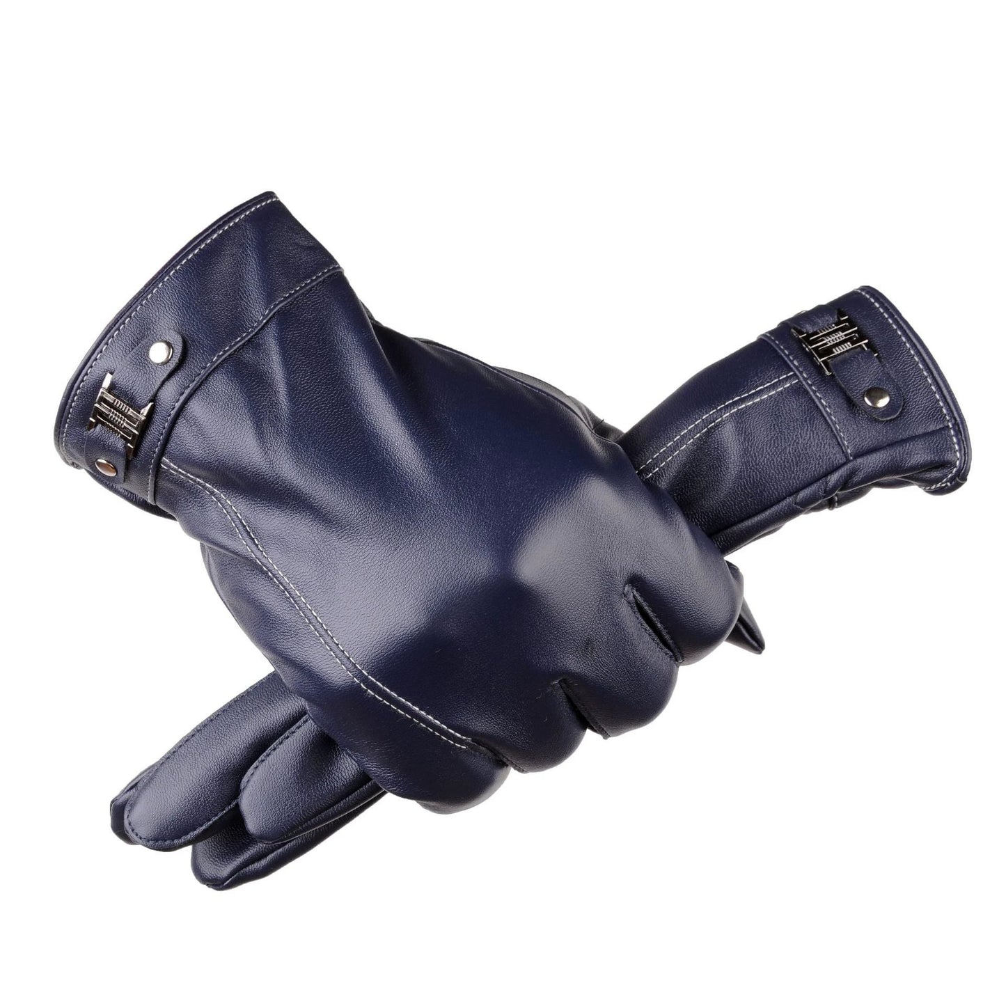 Men's Thick Fleece-lined Warm Touch Screen Gloves by GJG Denim