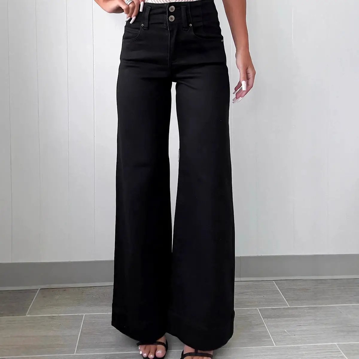 Solid-color Jeans Women's European And American Style Casual Versatile by GJG Denim