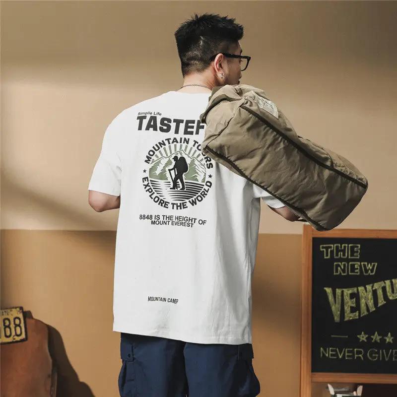 Short-sleeve Cotton Trendy T-shirt by GJG Denim