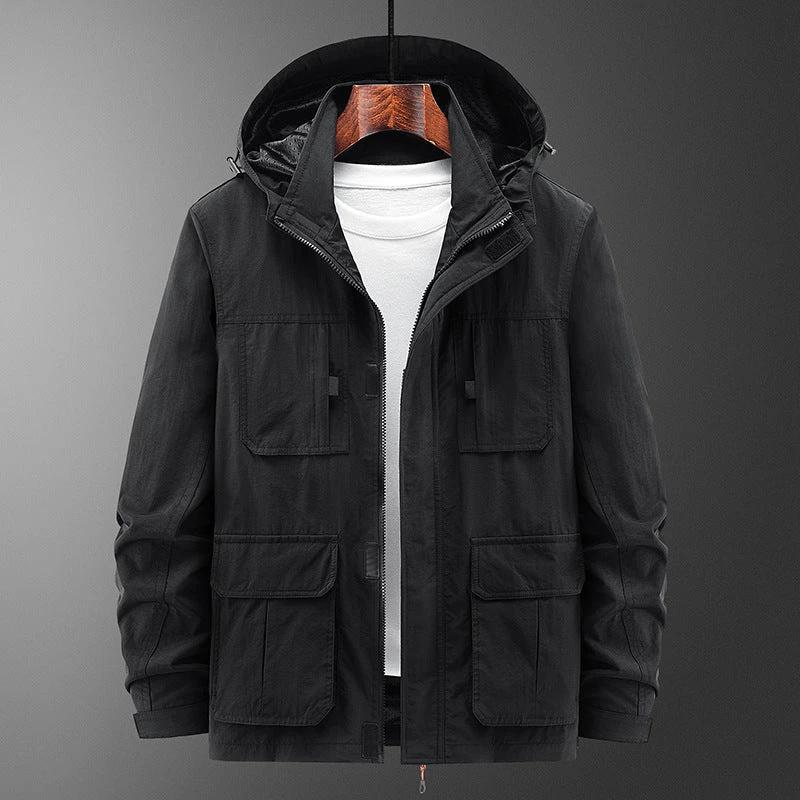 Men's Fashion Casual Loose Outdoor Shell Jacket by GJG Denim